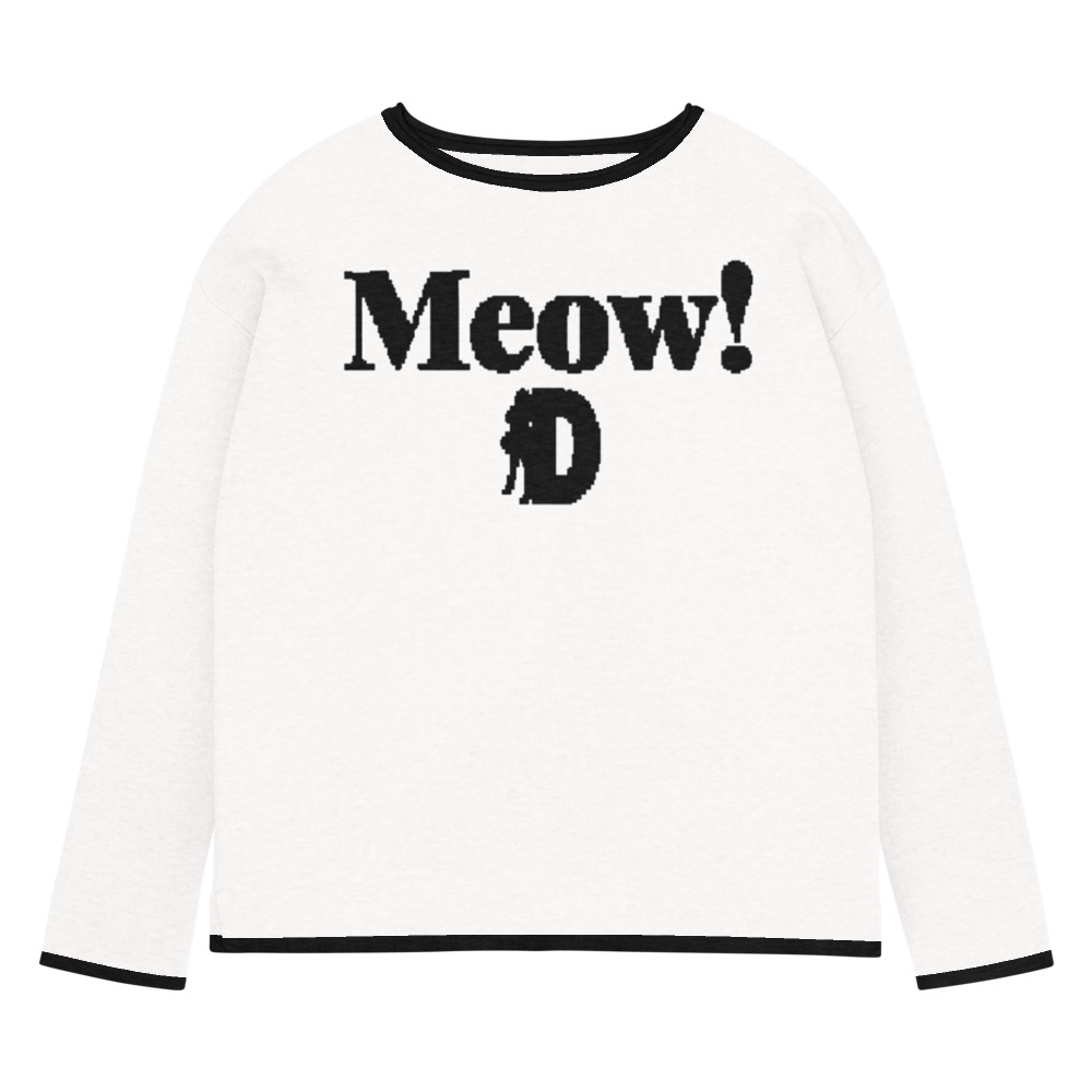 Daniland women's Meow! sweater, white